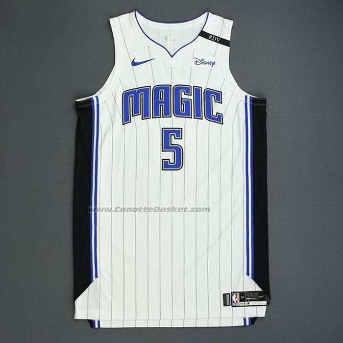 Maglia Orlando Magic Mohamed Bamba NO 5 Icon Autentico 2019-20 Bianco
